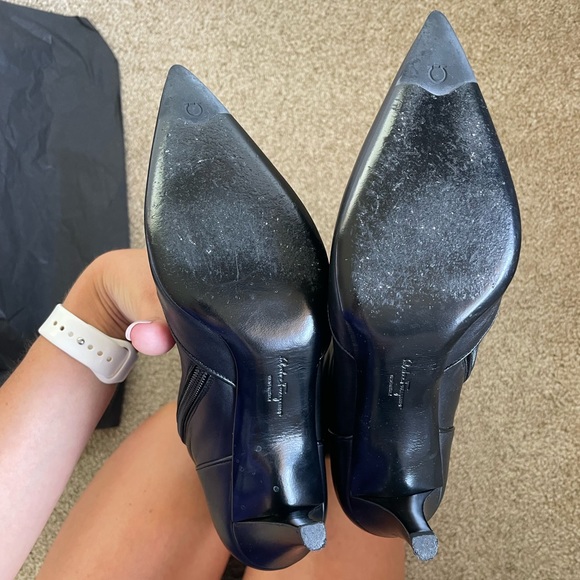 Ferragamo boots in black leather- size 9 - Picture 4 of 8
